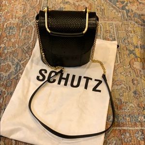 Snake-Embossed Top Handle